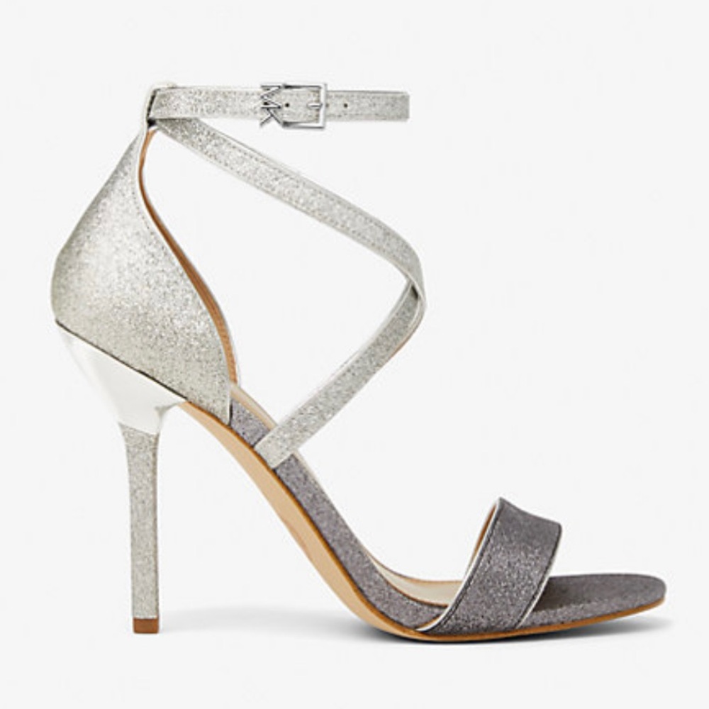 Brand New Michael Kors Silver Heels